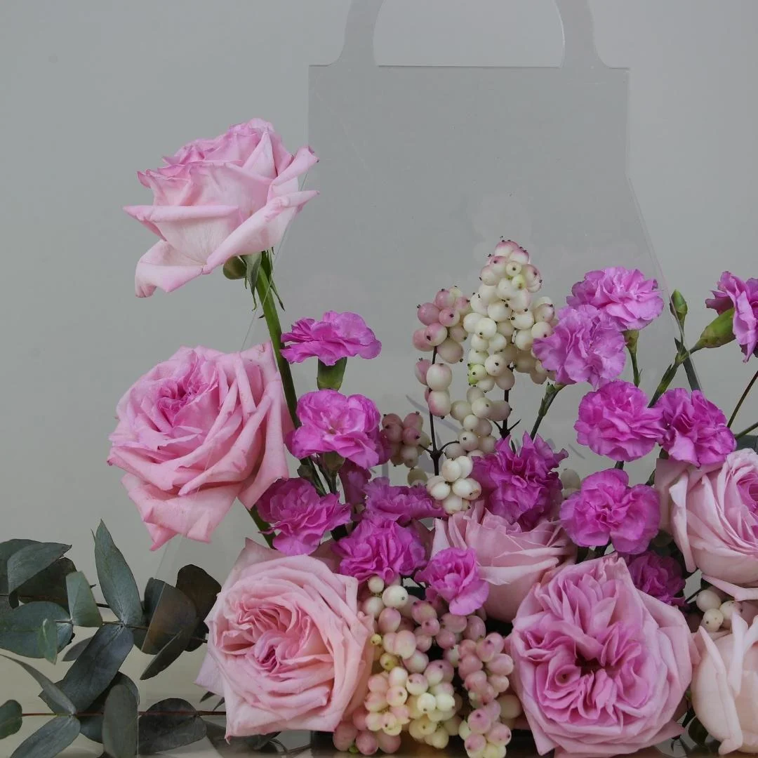 Acrylic Fresh Flower Arrangement