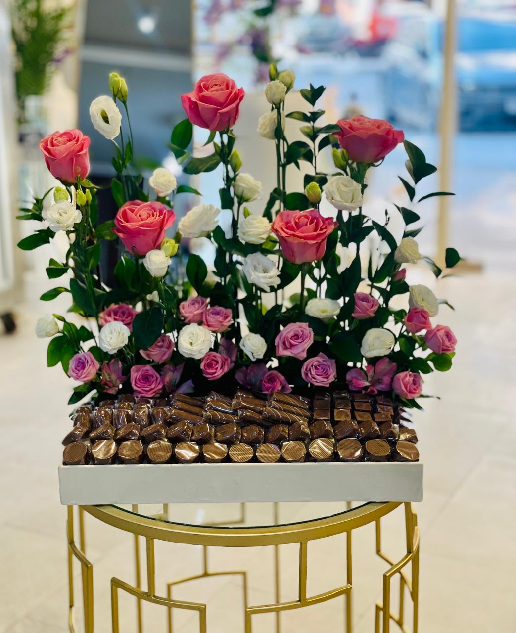 chocolate with flowers